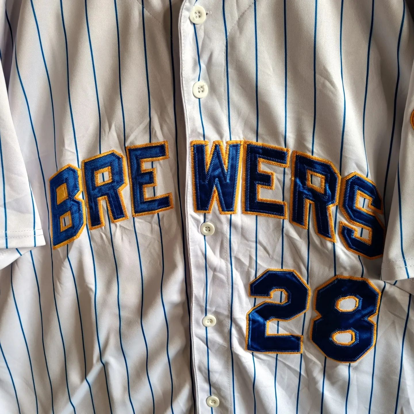 MLB Brewers Fielder 28 (Oversized Half sleeve Shirt or jersey unisex)