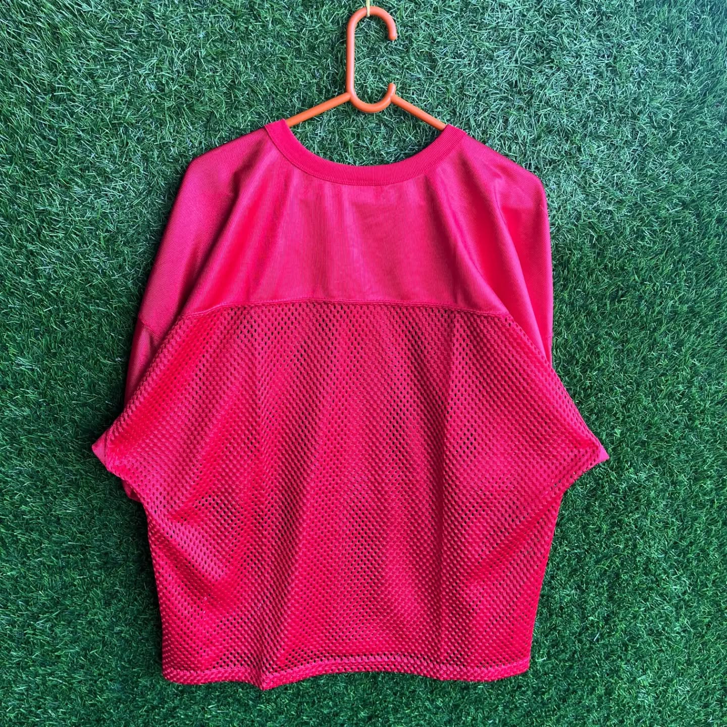 NFL MESH RED cropped (Oversized Half sleeve T Shirt or jersey unisex)