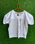 NFL Meshed cropped white jersey Schutt (Oversized Half sleeve T Shirt or jersey unisex) - Thrift Wallet