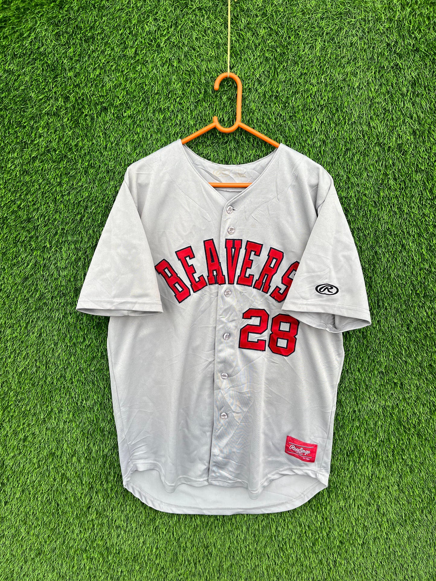 MLB BEAVERS 28  (patchwork) (Oversized Half Sleeve T shirt or Jersey Unisex)