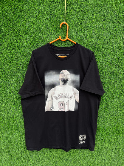 Mitchell and ness Rodman 91 t-shirt (Oversized Half Sleeve T shirt or Jersey Unisex)