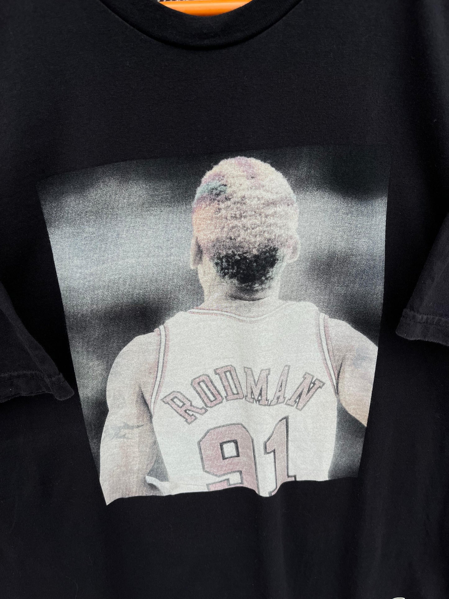 Mitchell and ness Rodman 91 t-shirt (Oversized Half Sleeve T shirt or Jersey Unisex)