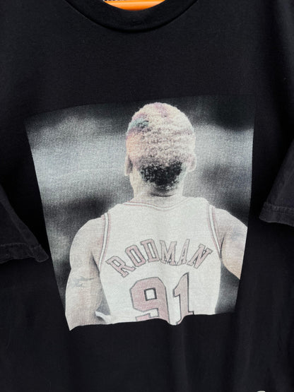Mitchell and ness Rodman 91 t-shirt (Oversized Half Sleeve T shirt or Jersey Unisex)