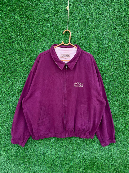 Rare Vintage USC trojans CollaredBomber boxfit Windbreaker (Oversized Full Sleeve T shirt or Jersey Unisex)