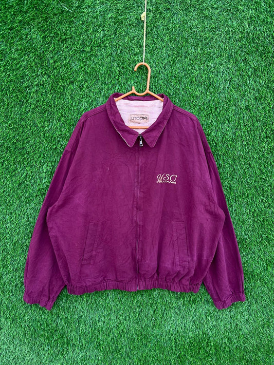Rare Vintage USC trojans CollaredBomber boxfit Windbreaker (Oversized Full Sleeve T shirt or Jersey Unisex)