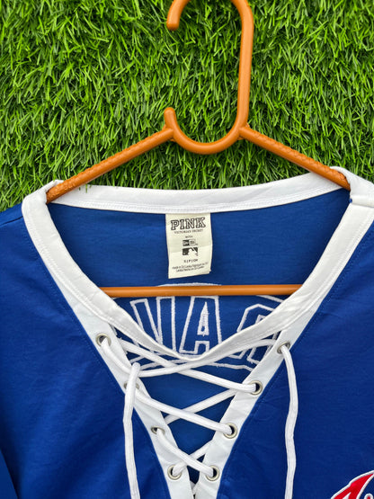 BRAVES LOVE PINK Deep neck cut T shirt (Oversized Half Sleeve T shirt or Jersey Unisex)