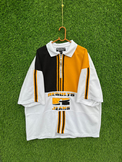 Quarter Zip Result jeans Tshirt (Oversized Half Sleeve T shirt or Jersey Unisex)