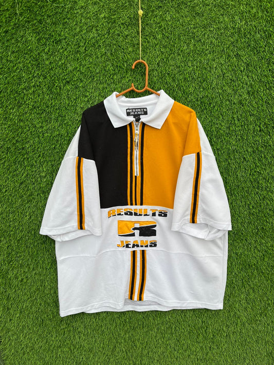 Quarter Zip Result jeans Tshirt (Oversized Half Sleeve T shirt or Jersey Unisex)