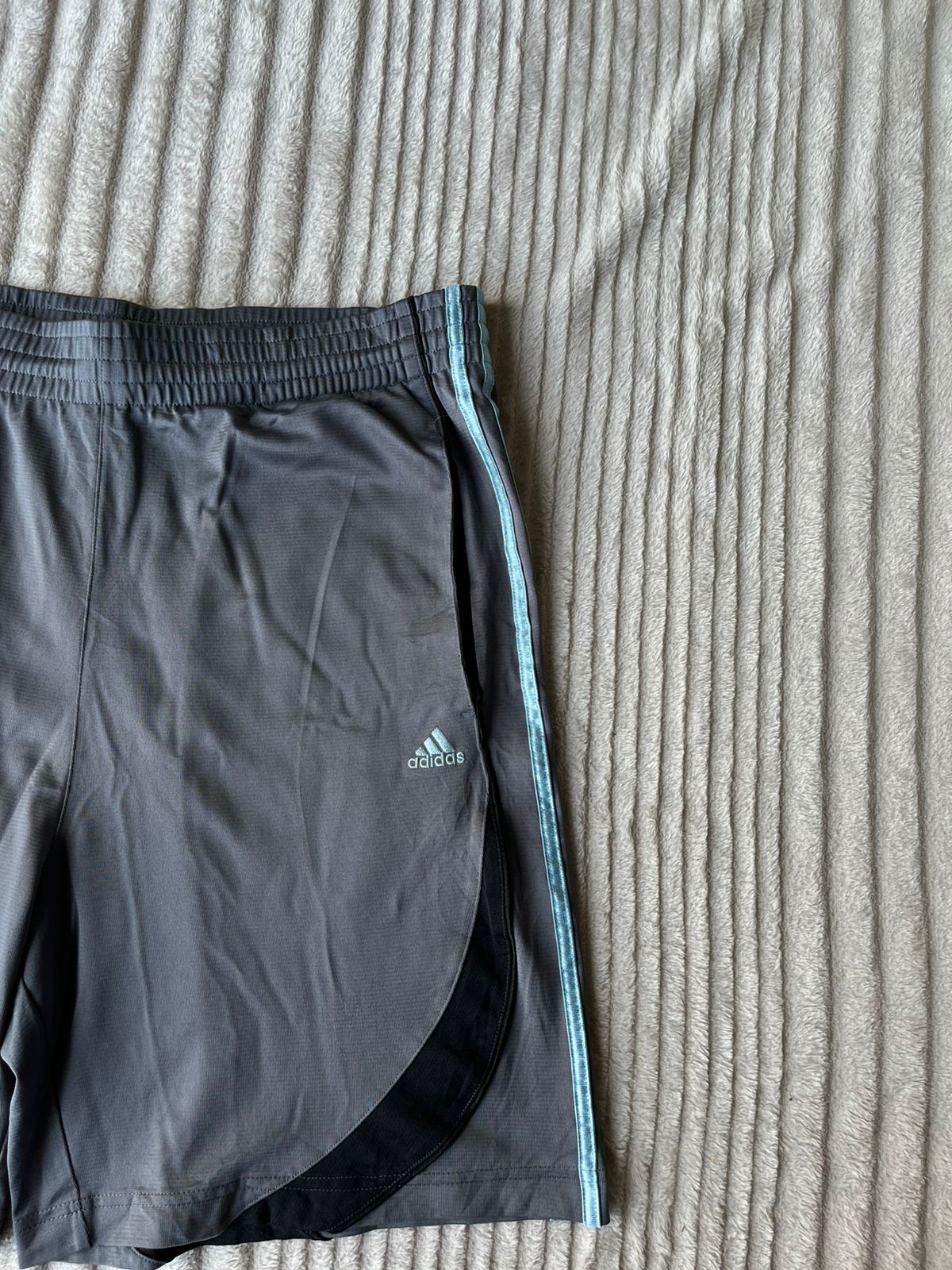 Adid@s SHORTS 3 blue shiny stripes