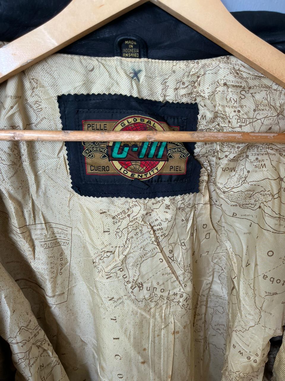 C-3 GLOBAL IDENTITY Vintage Bomber Leather Jacket| Winterwear|Streetwear |Retro Jacket |Y2K JACKET (Oversized Full Sleeve T shirt or Jersey Unisex)