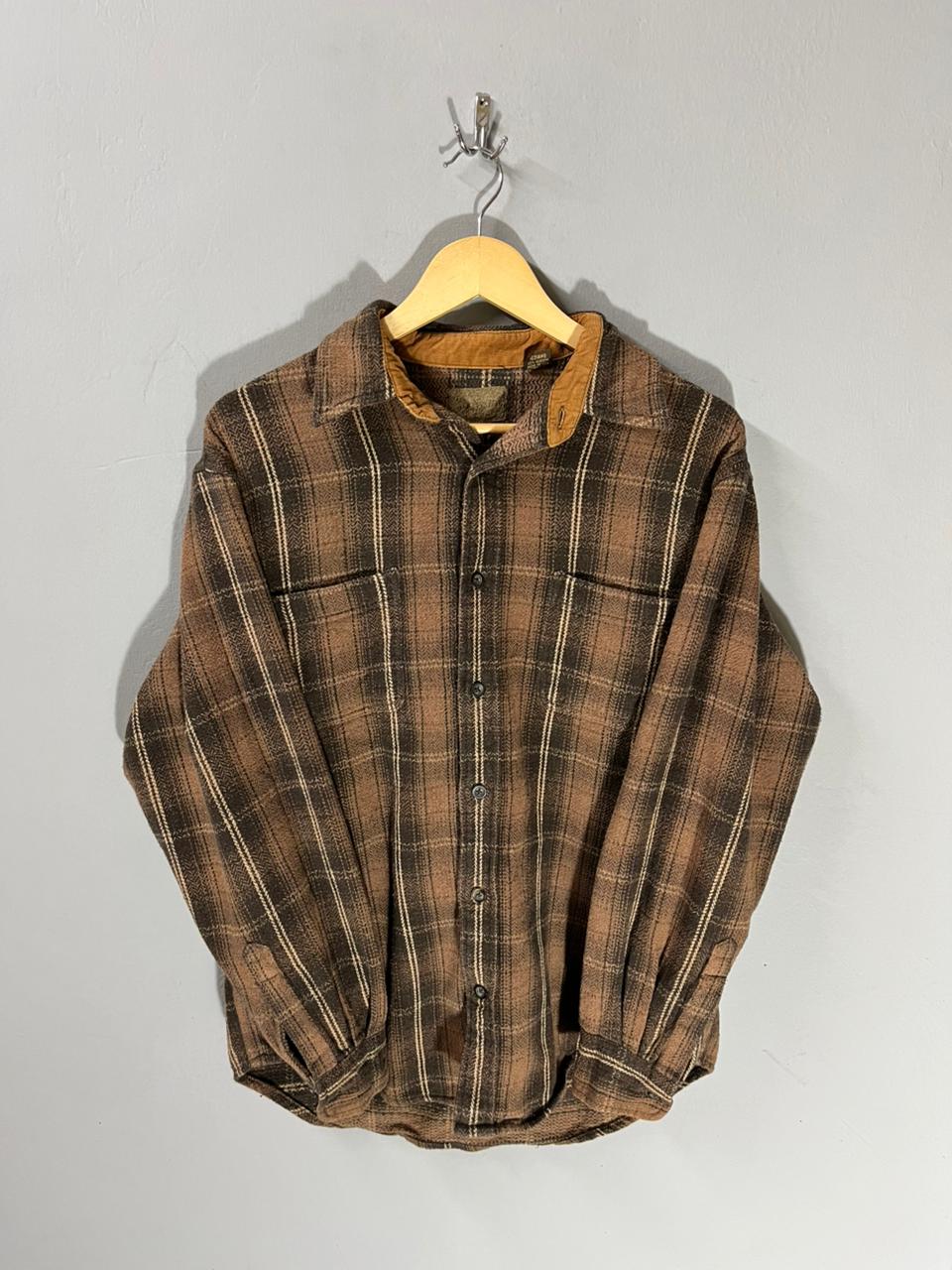 St. john Bay Heavy Vintage Flannel Shirt for Men & Women | Oversized Checked Cotton Shirt | Winter Casual Wear India