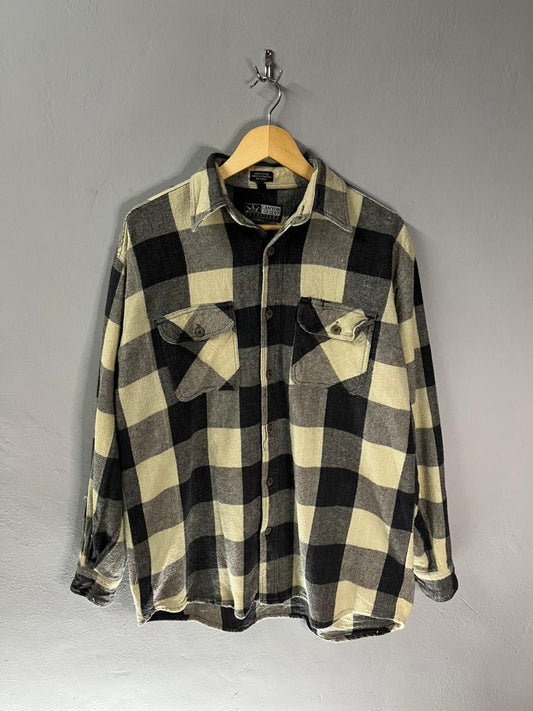 Canyon Guide outfitters Vintage Heavy Flannel Shirt for Men & Women | Oversized Checked Cotton Shirt | Winter Casual Wear India