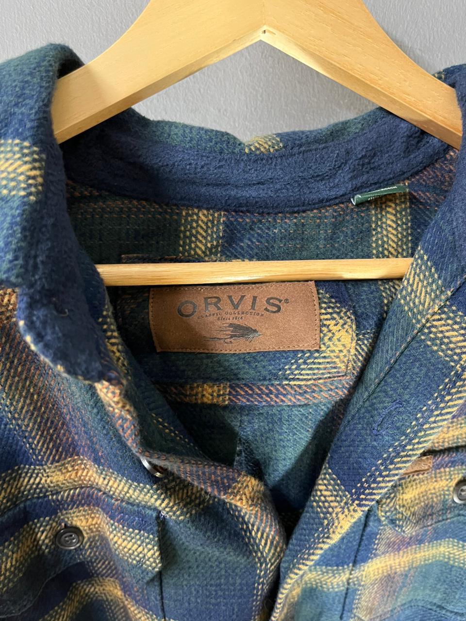 トップス 90s ORVIS heavy flannel ombre cpo shirt 90s ORVIS heavy flannel ombre cpo shirt