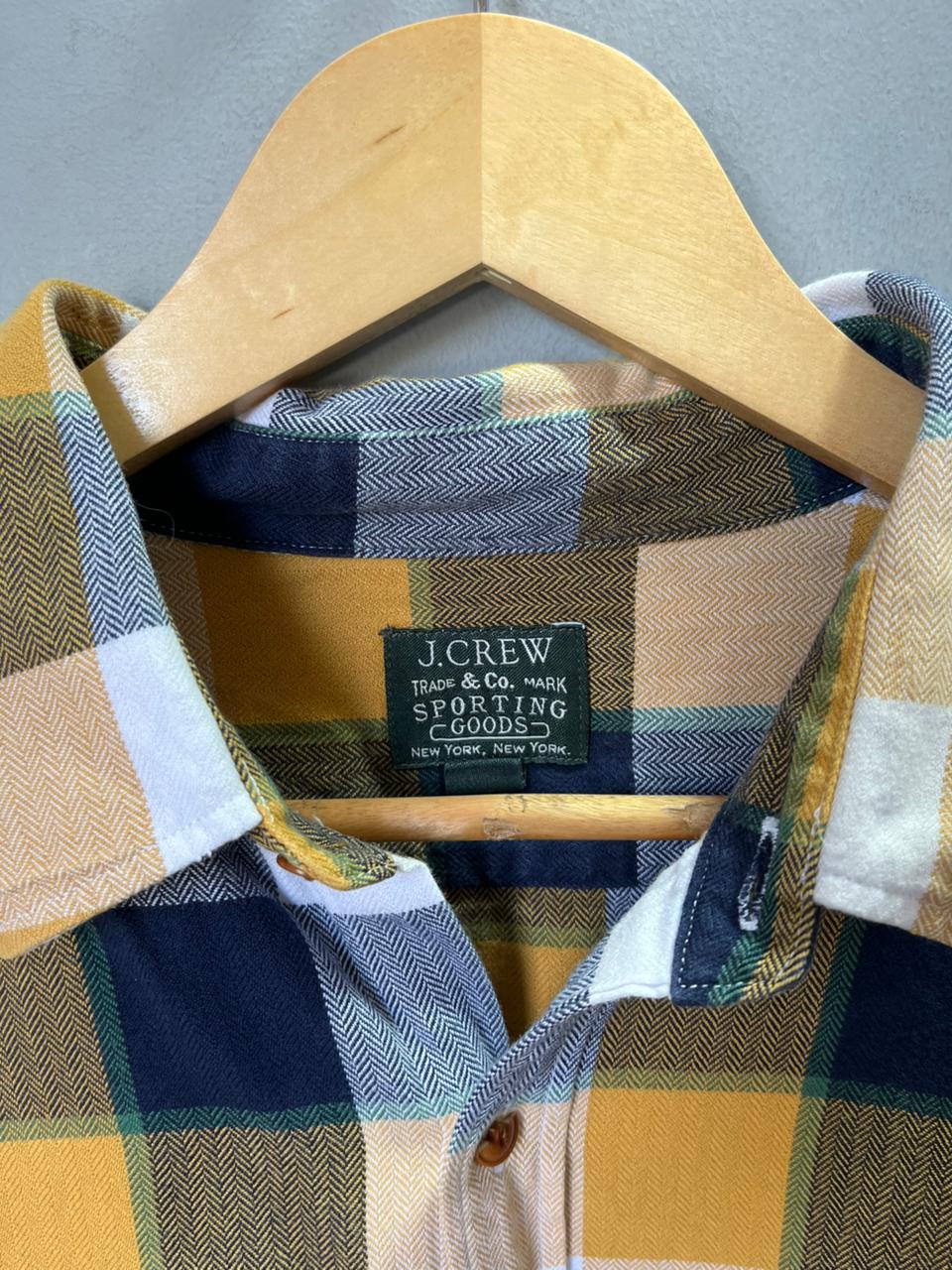 J CREW Heavy Flannel Shirt for Men & Women | Oversized Checked Cotton Shirt | Winter Casual Wear India