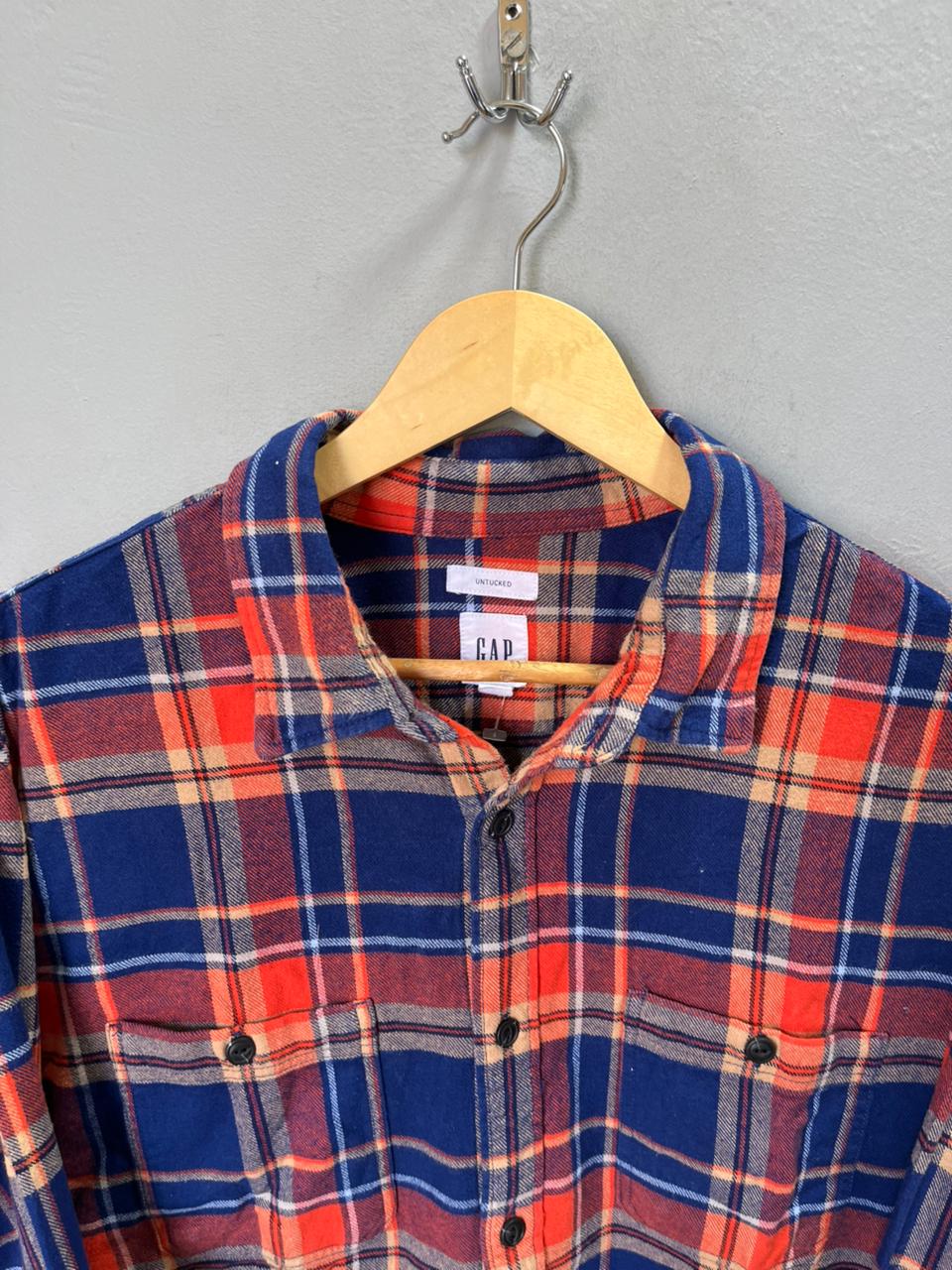 GAP Heavy Flannel Shirt for Men & Women | Oversized Checked Cotton Shirt | Winter Casual Wear India