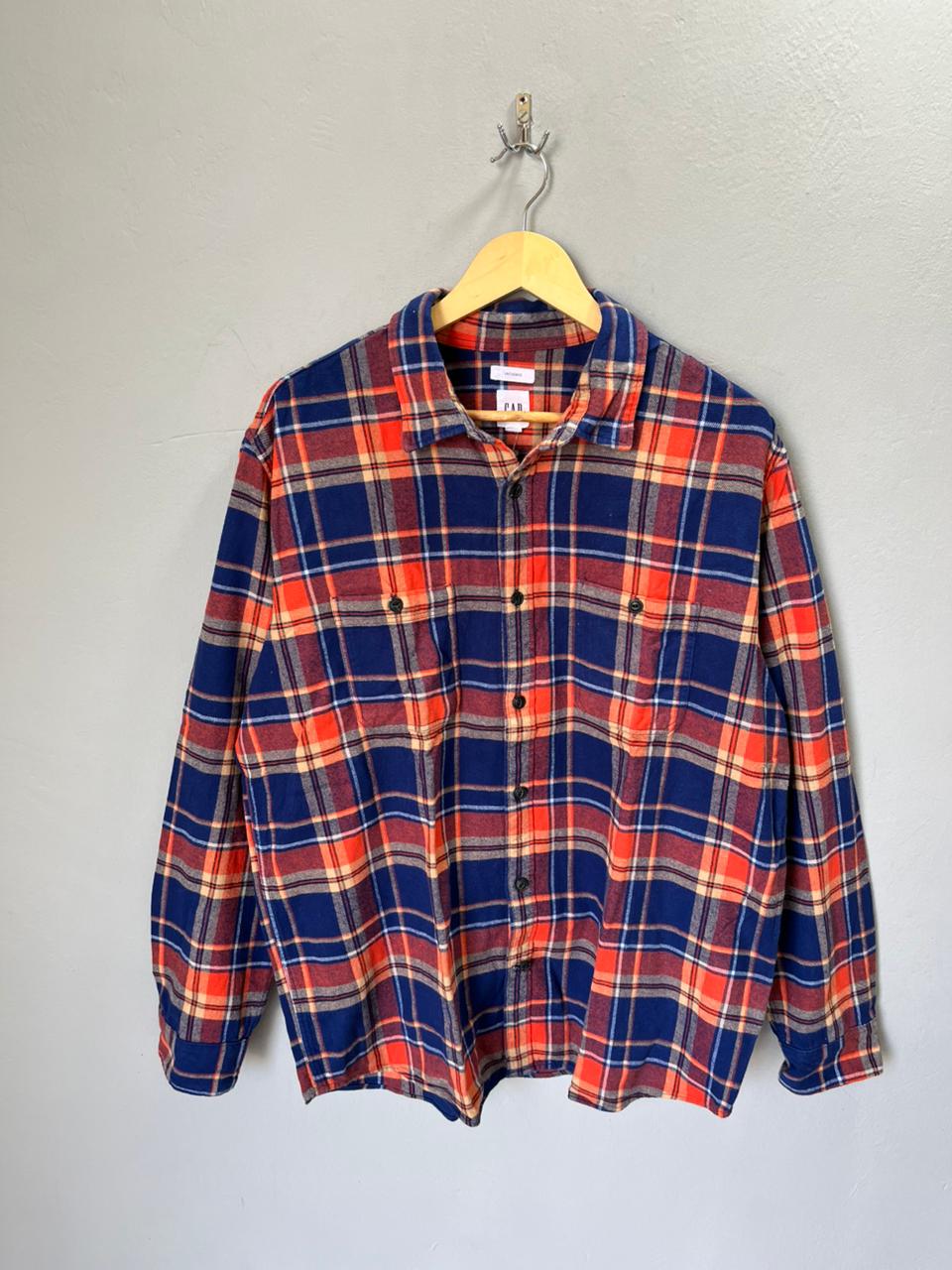 GAP Heavy Flannel Shirt for Men & Women | Oversized Checked Cotton Shirt | Winter Casual Wear India
