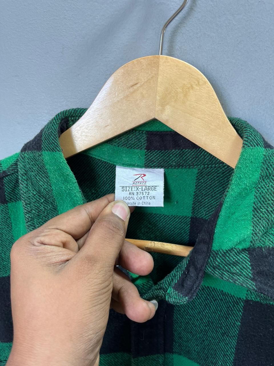 ROTHCO Heavy Flannel Shirt for Men & Women | Oversized Checked Cotton Shirt | Winter Casual Wear India