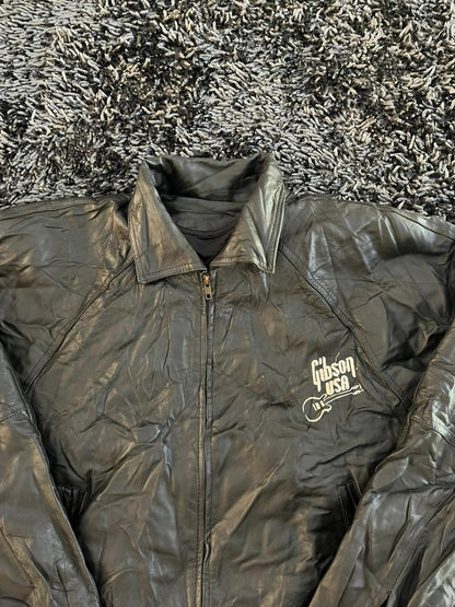 Gibson USA | Bomber Leather Jacket| Winterwear|Streetwear