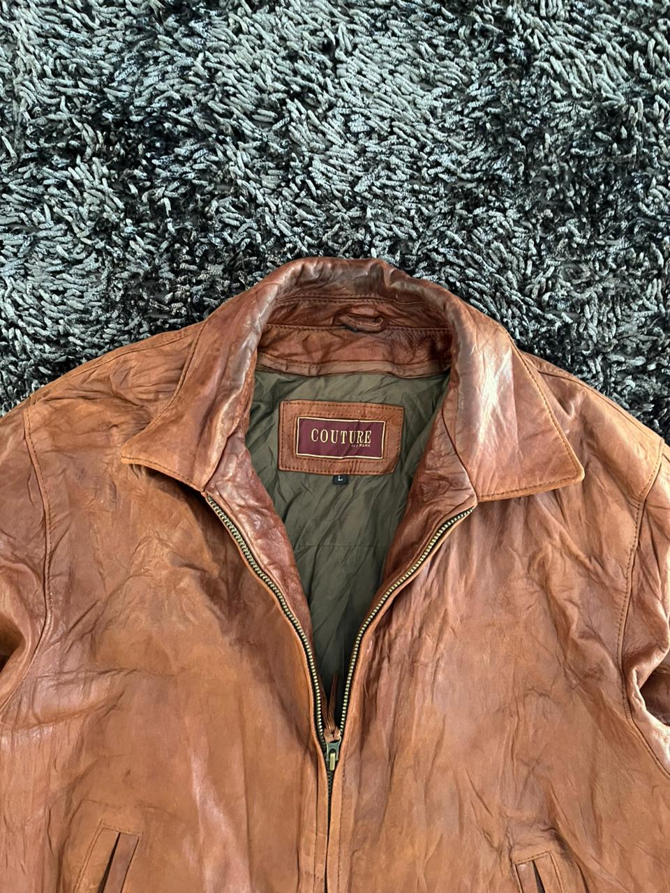 Couture | Vintage Leather Jacket| Winterwear|Streetwear