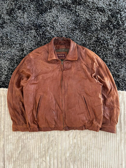 Couture | Vintage Leather Jacket| Winterwear|Streetwear