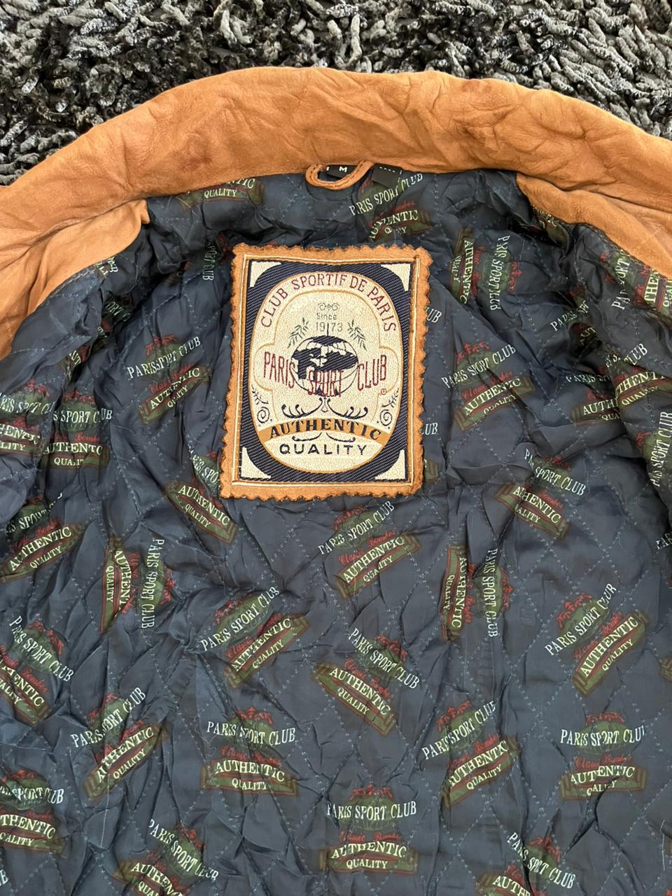 Paris Sport Club | Bomber Vintage Leather Jacket| Winterwear|Streetwear