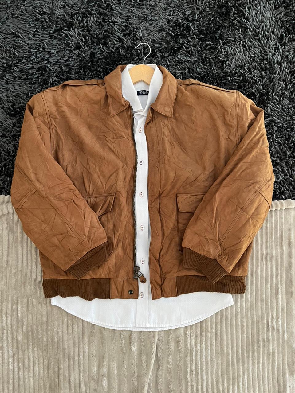 Paris Sport Club | Bomber Vintage Leather Jacket| Winterwear|Streetwear