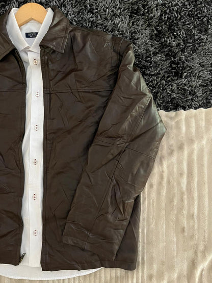 GEGRGE Leather jacket | Winterwear|Streetwear | Boxy Fit