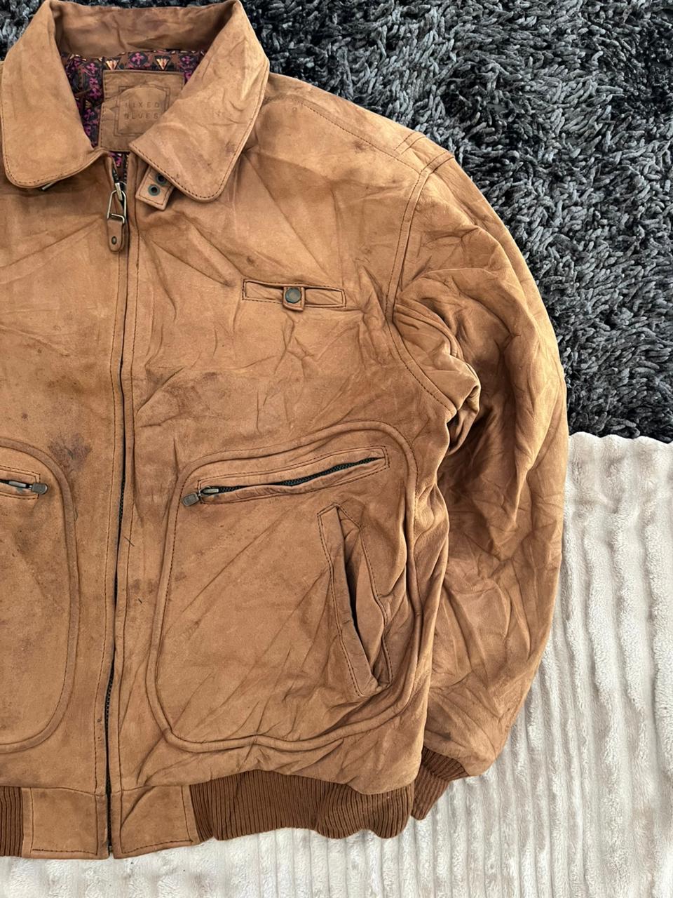 MIXED BLUE |Leather jacket | Winterwear|Streetwear