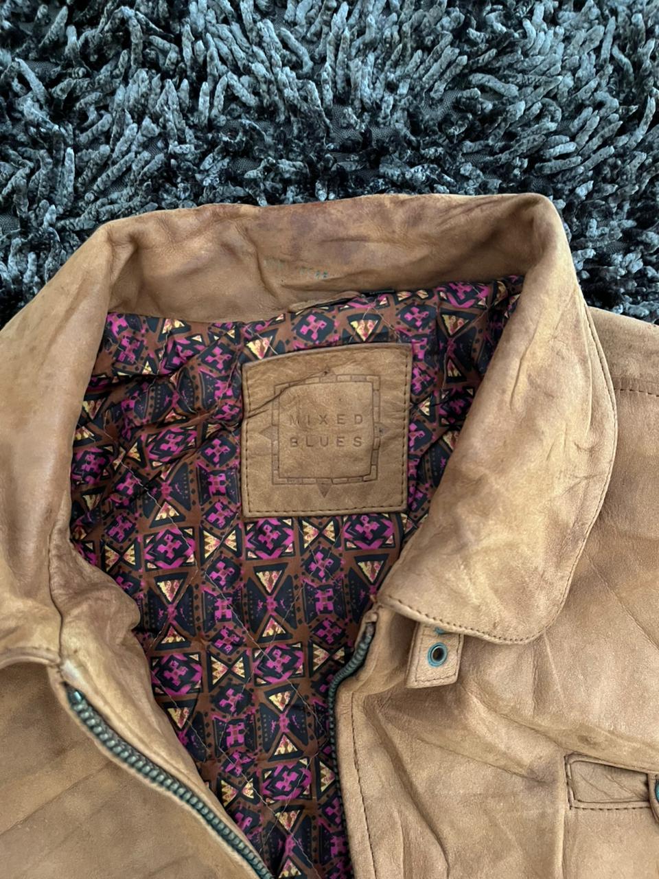 MIXED BLUE |Leather jacket | Winterwear|Streetwear