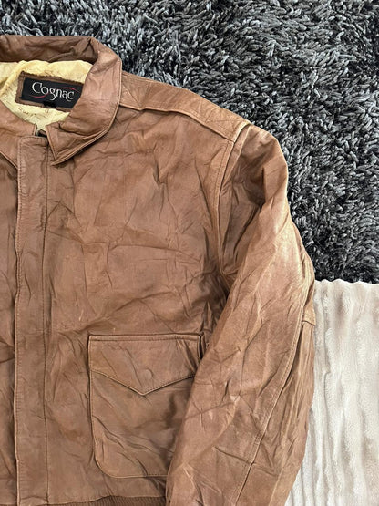 COGNAC |Leather jacket | Winterwear|Streetwear