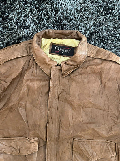 COGNAC |Leather jacket | Winterwear|Streetwear