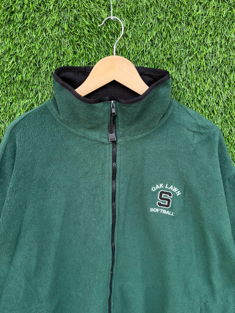 Oak lawn softball  | Full frontal zipper  | Fleece Jacket | Oversized Streetwear | Winterwear | Men Women | Cozy Fashion | Gym Fit | Online Shopping