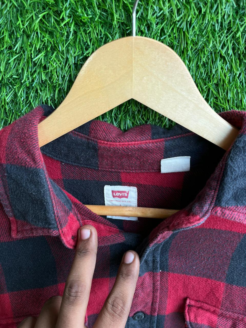 Heavy LEVIS Flannel Shirt for Men & Women | Oversized Checked Cotton Shirt | Winter Casual Wear India