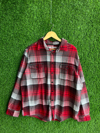 Heavy MOSSIMO SUPPLY Flannel Shirt for Men & Women | Oversized Checked Cotton Shirt | Winter Casual Wear India