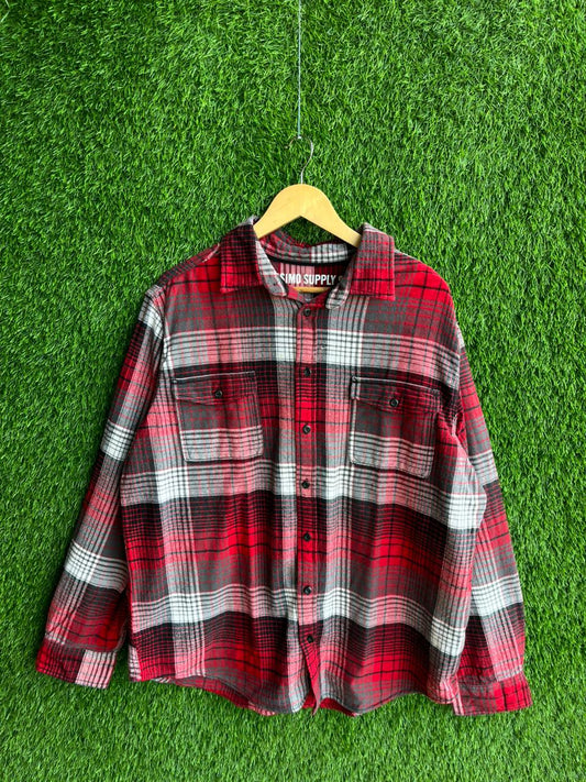 Heavy MOSSIMO SUPPLY Flannel Shirt for Men & Women | Oversized Checked Cotton Shirt | Winter Casual Wear India