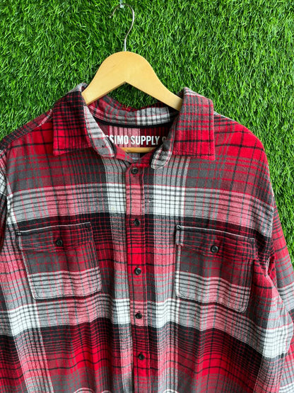 Heavy MOSSIMO SUPPLY Flannel Shirt for Men & Women | Oversized Checked Cotton Shirt | Winter Casual Wear India