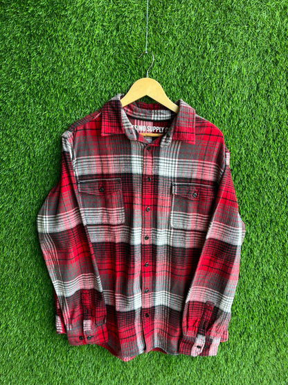 Heavy MOSSIMO SUPPLY Flannel Shirt for Men & Women | Oversized Checked Cotton Shirt | Winter Casual Wear India