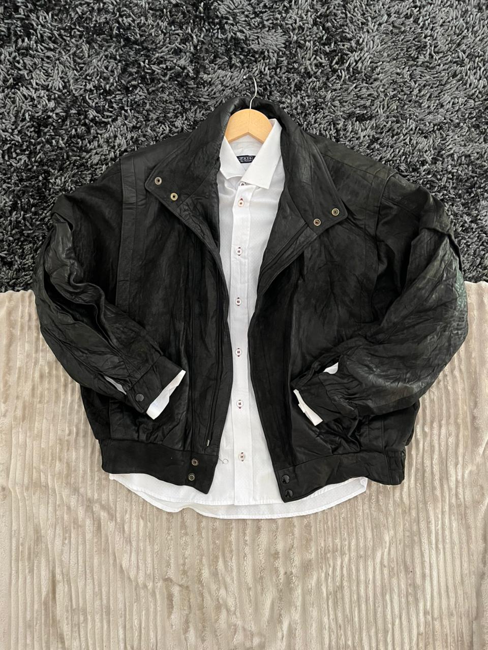 ジャケット・アウター vintage learher bomber jacket black Buy Leather Bomber Jackets - Real Leather Vintage Jacket for Men