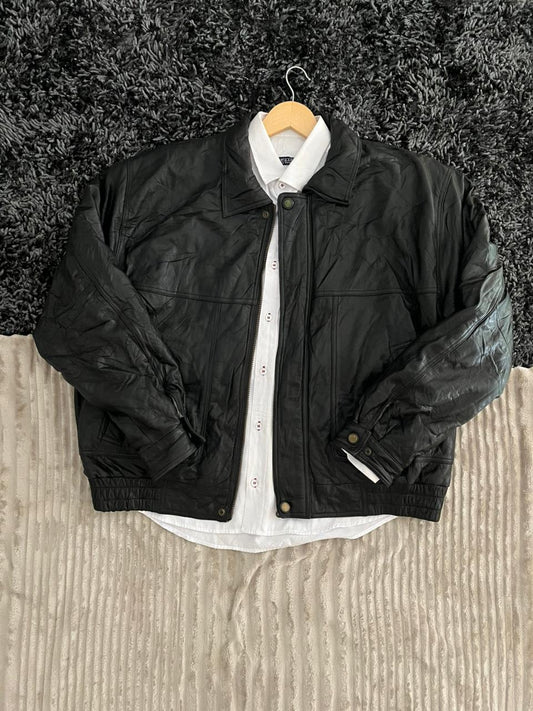 Vintage R&R |Leather jacket | Winterwear|Streetwear | Box Fit Leather jacket| Bomber leather jacket