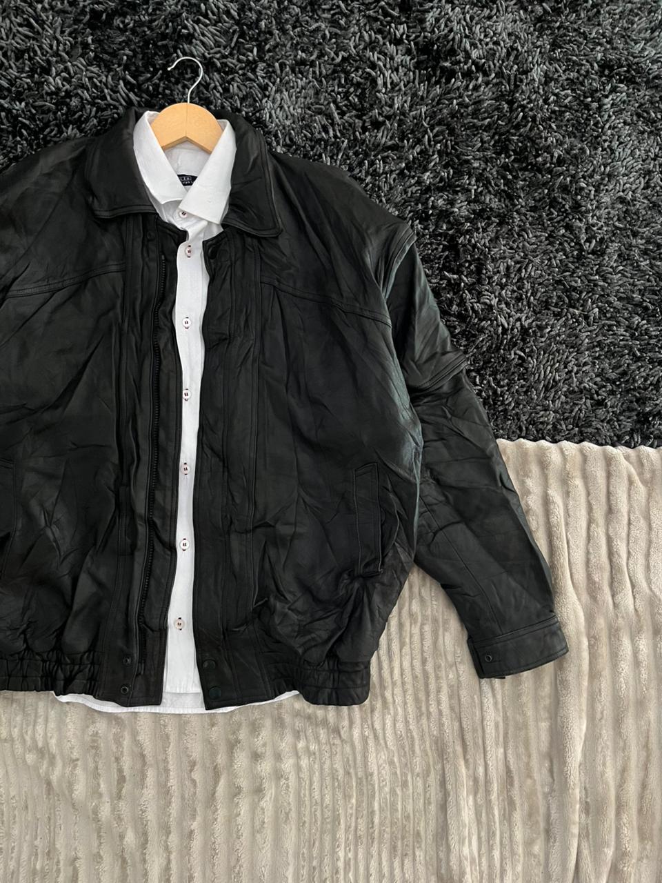 Bomber leather jacket |Leather jacket | Winterwear|Streetwear