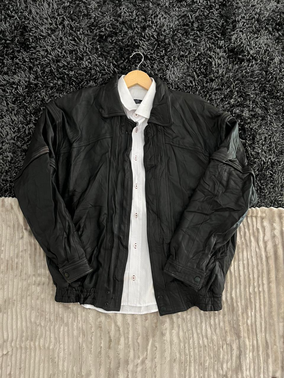 Bomber leather jacket |Leather jacket | Winterwear|Streetwear