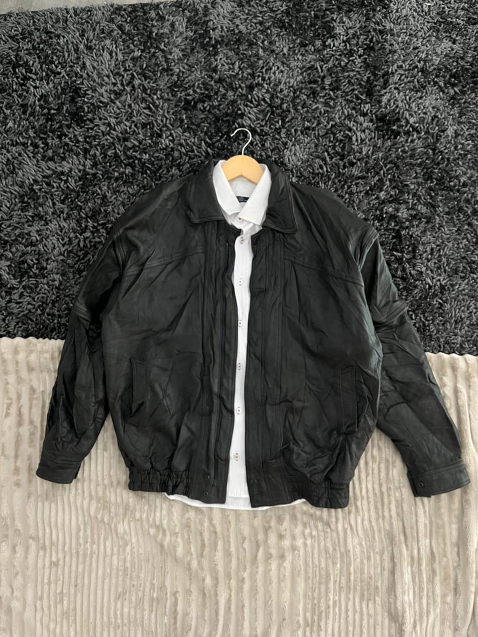 Bomber leather jacket |Leather jacket | Winterwear|Streetwear