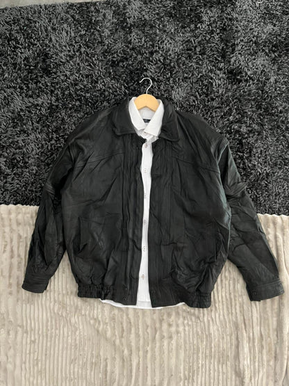 Bomber leather jacket |Leather jacket | Winterwear|Streetwear