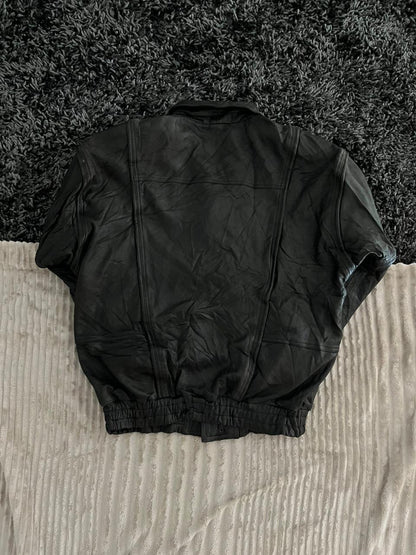 Bomber leather jacket |Leather jacket | Winterwear|Streetwear