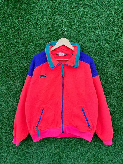 Columbia | Full frontal zipper  | Fleece Jacket | Oversized Streetwear | Winterwear | Men Women | Cozy Fashion | Gym Fit | Online Shopping