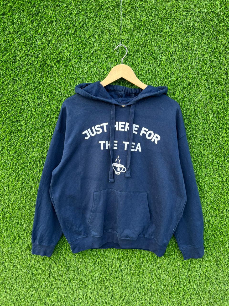 JUST HERE FOR THE TEA Vintage Hoodie || Unisex  | Thrifted Streetwear |