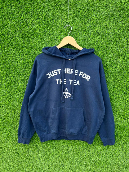 JUST HERE FOR THE TEA Vintage Hoodie || Unisex  | Thrifted Streetwear |