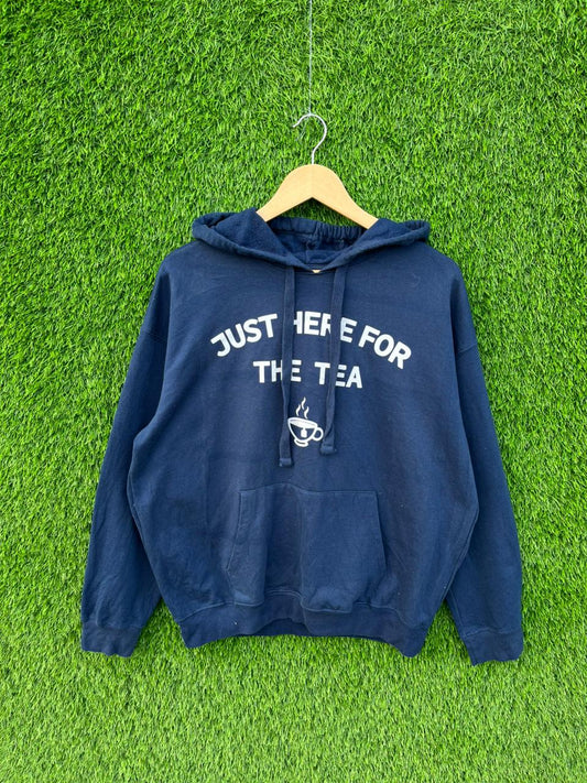 JUST HERE FOR THE TEA Vintage Hoodie || Unisex  | Thrifted Streetwear |