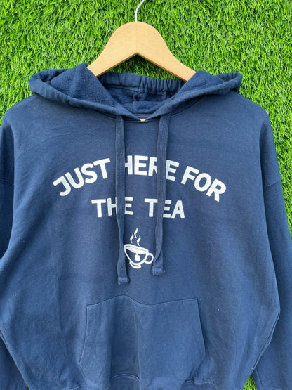JUST HERE FOR THE TEA Vintage Hoodie || Unisex  | Thrifted Streetwear |