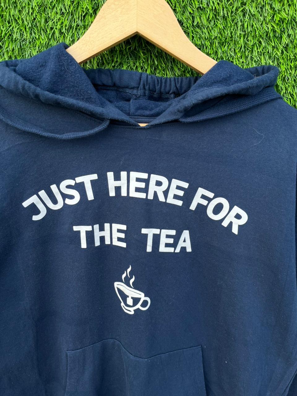 JUST HERE FOR THE TEA Vintage Hoodie || Unisex  | Thrifted Streetwear |